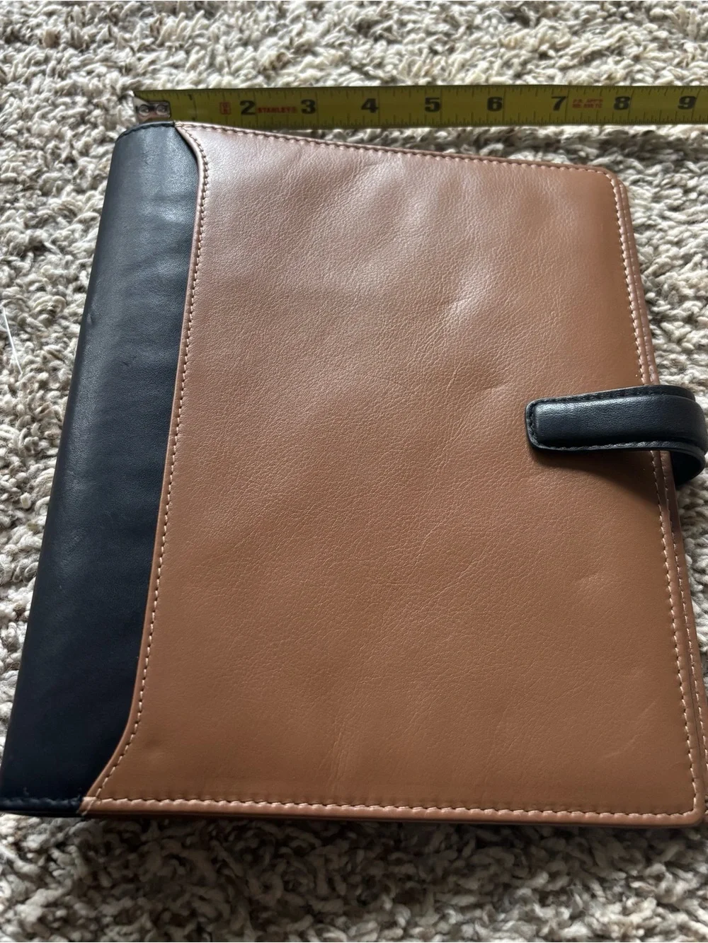 filoFAX Tan Black Leather-Style Organizer nappa leather mint nappa Italian